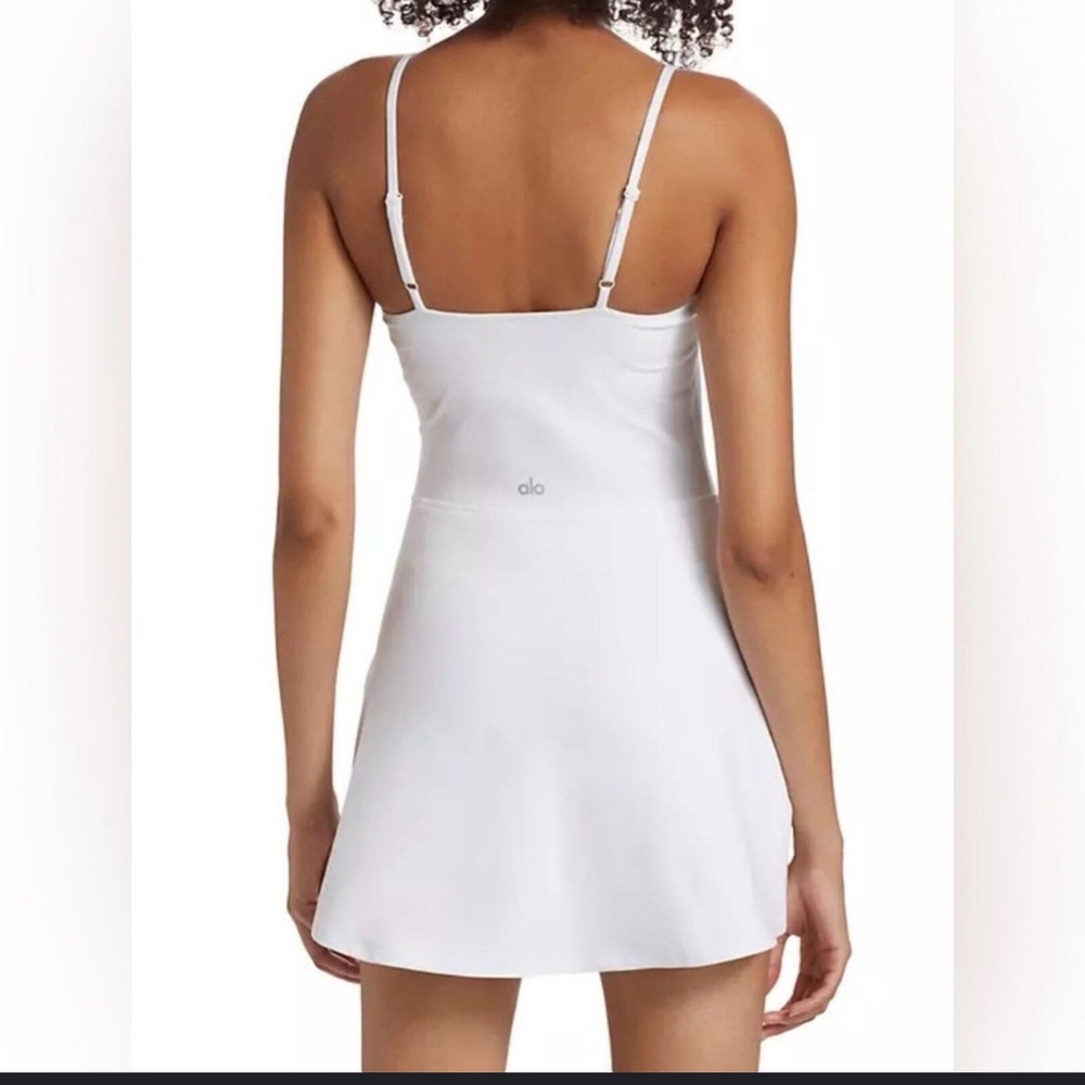 ALO Yoga White Spaghetti-Strap Tennis Dress